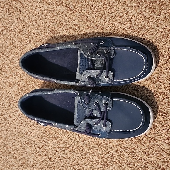 SALE Sperry shorelines 3 eye lover womans shoes navy size 4.5 med - Picture 2 of 5